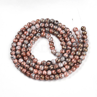 Baking Paint Glass Beads Strands DGLA-N003-6mm-B05-1