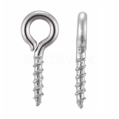 Tarnish Resistant 304 Stainless Steel Screw Eye Pin Peg Bails STAS-K171-52P-10x4mm-1