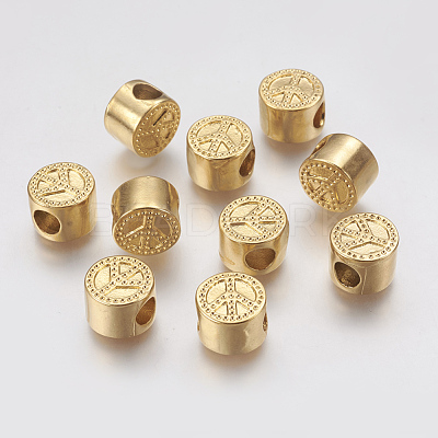 Ion Plating(IP) 304 Stainless Steel European Beads Enamel Settings STAS-J022-045G-1