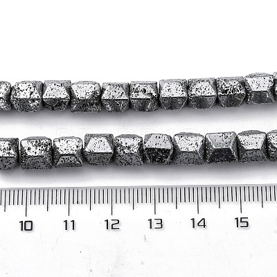 Electroplated Natural Lava Rock Beads Strands G-A256-D01-01A-1