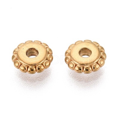 304 Stainless Steel Disc Beads STAS-P319-14B-G-1