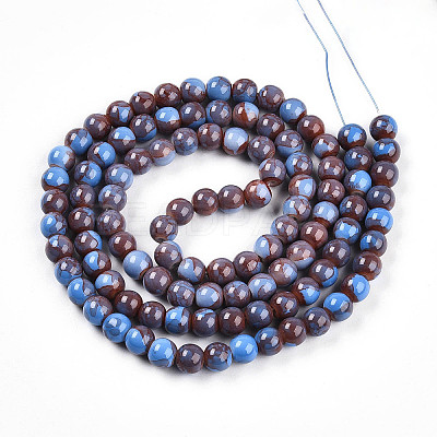 Baking Paint Glass Beads Strands DGLA-N003-8mm-C10-1