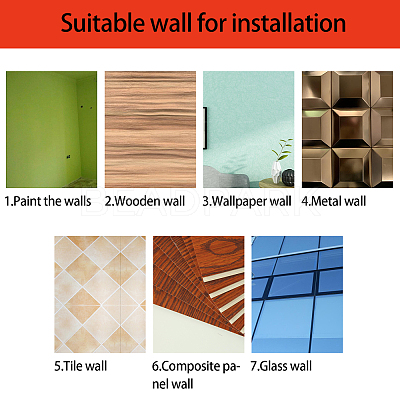 Acrylic Mirror Wall Stickers Decal DIY-CN0001-13A-B-1