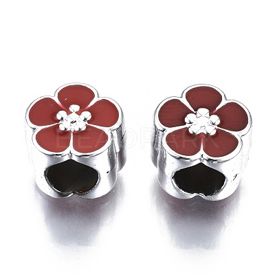UV Plating Acrylic European Beads OACR-N010-022P-1
