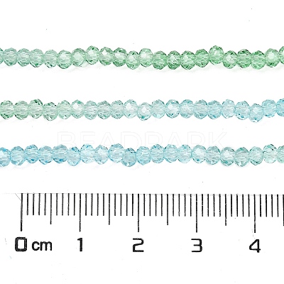 Transparent Painted Glass Beads Strands X-DGLA-A034-T1mm-A16-1
