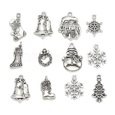 Christmas Mixed Style Tibetan Style Alloy Pendants TIBEP-F040-02AS-1