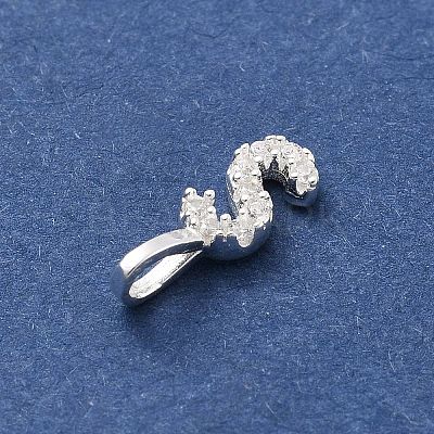 925 Sterling Silver with Cubic Zirconia Charms STER-Q004-01S-S-1
