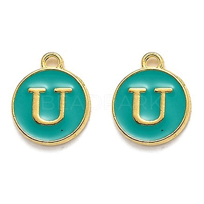 Golden Plated Alloy Enamel Charms LS-ENAM-Q437-15U-1