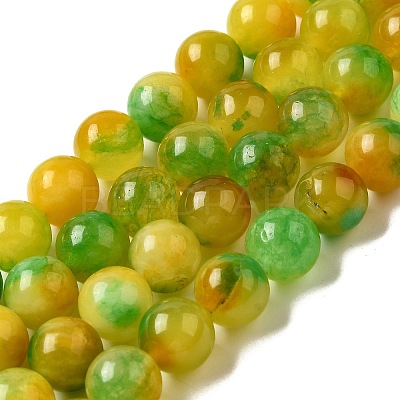 Natural Dyed White Jade Beads Strands G-M402-C04-15-1