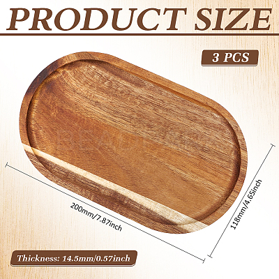 Wood Jewelry Plates ODIS-WH0177-014-1