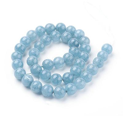 Natural Blue Quartz Beads Strands G-O047-07-8mm-1
