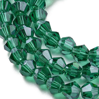 Transparent Electroplate Glass Beads Strands EGLA-A039-T2mm-A10-1