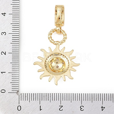 Brass Micro Pave Cubic Zirconia Pendants KK-H518-01A-G-1