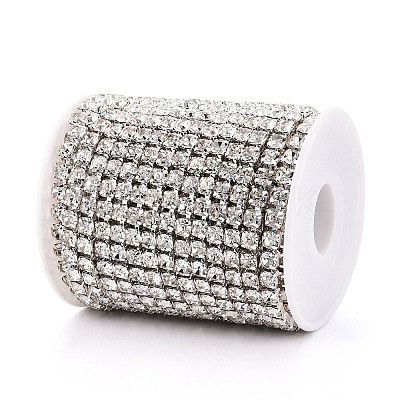 Brass Rhinestone Strass Chains CHC-T001-SS24-01S-1