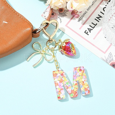 Alloy & Resin Pendant Decorations HJEW-YW00401-03-1