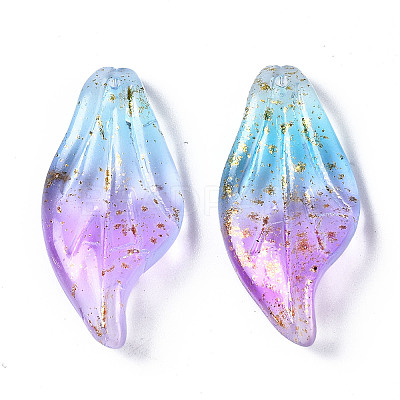 Two Tone Frosted Transparent Spray Painted Glass Pendants LS-GGLA-S054-016H-01-1