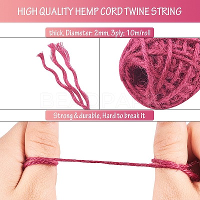 12 Colors Jute Cord OCOR-L039-G-1