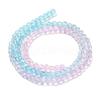 Transparent Painted Glass Beads Strands LS-DGLA-A034-T4mm-A22-1
