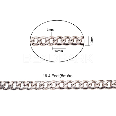 304 Stainless Steel Cuban Link Chains CHS-CJ0001-27A-1