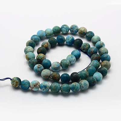 Natural Apatite Beads Strands X1-G-K193-6mm-12-1