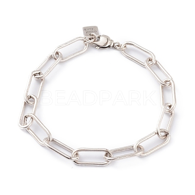 Brass Paperclip Chain Bracelets BJEW-H537-10AS-1