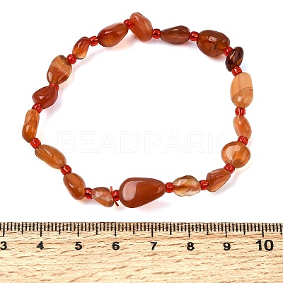 Natural Carnelian Beads Bracelets GG-CBA05D5-02A-05-1