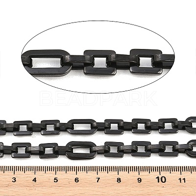 201 Stainless Steel Oval with Square Link Chains CHS-H118-16EB-1