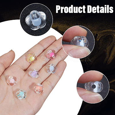 200Pcs Transparent Acrylic Beads OACR-PA0001-93-1
