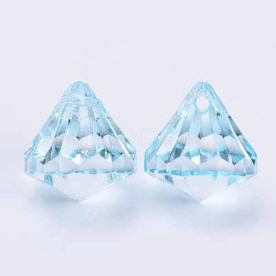 Transparent Acrylic Pendants X-TACR-Q260-C-V38-1
