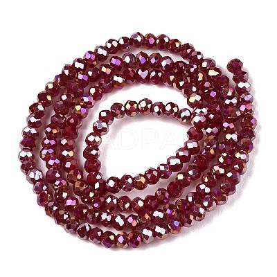 Electroplate Glass Beads Strands EGLA-A044-P1mm-B02-1