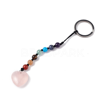 7 Chakra Gemstone Beads Keychain KEYC-F036-02C-1
