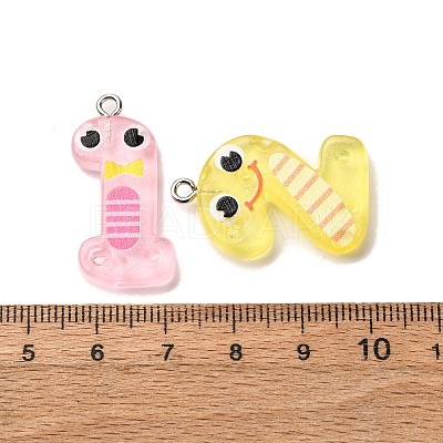 Luminous Transparent Resin Pendants RESI-A046-01-1