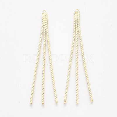Brass Serpentine Chain Tassel Big Pendants KK-T035-133G-1