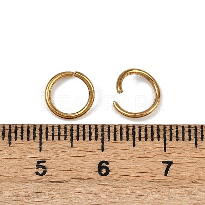304 Stainless Steel Open Jump Rings STAS-Z137-01G-08-1