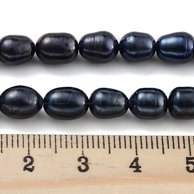 Dyed Natural Cultured Freshwater Pearl Beads Strands PEAR-P062-08C-1