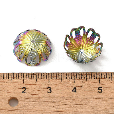 304 Stainless Steel Bead Caps STAS-P363-02B-MC-1
