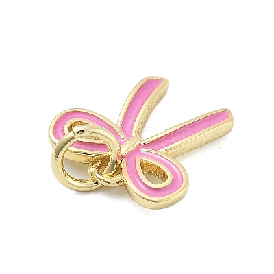 Brass Enamel Charms KK-H206-15G-03-1