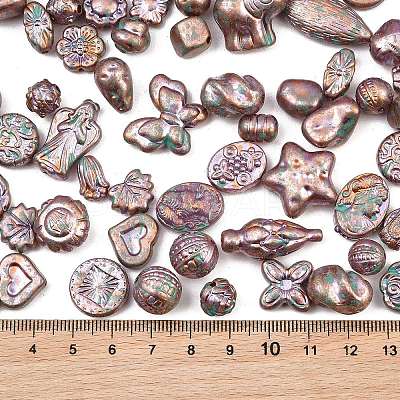 Antiqued Acrylic Beads AC-CBAAA05-01E-1