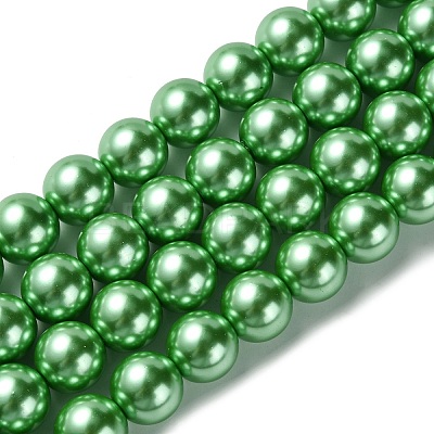 Eco-Friendly Glass Pearl Beads Strands HY-A008-14mm-RB008-1