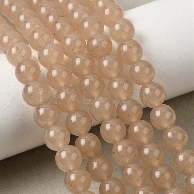 Natural White Jade Beads Strands G-H348-8mm-02-1