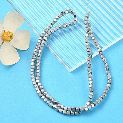 PVD Vacuum Plating Electroplate Non-magnetic Synthetic Hematite Beads Strands G-YW0001-48A-1