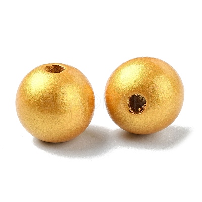 Wood Large Hole European Beads WOOD-D027-01F-1