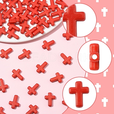 200Pcs Opaque Acrylic Beads SACR-FS0001-40A-1