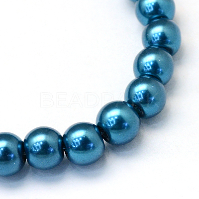 Baking Paint Glass Pearl Round Bead Strands X-HY-Q003-10mm-06-1