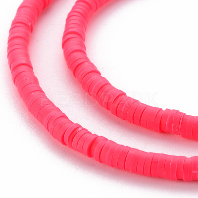 Handmade Polymer Clay Bead Strands CLAY-T002-4mm-69-1
