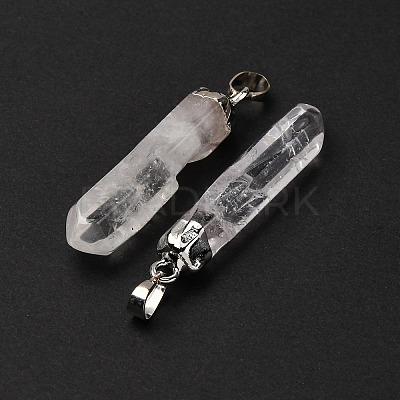 Natural Quartz Crystal Pointed Pendants G-M006-M03-1