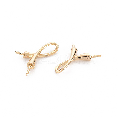 Brass Peg Bails Pendants KK-T062-199G-NF-1