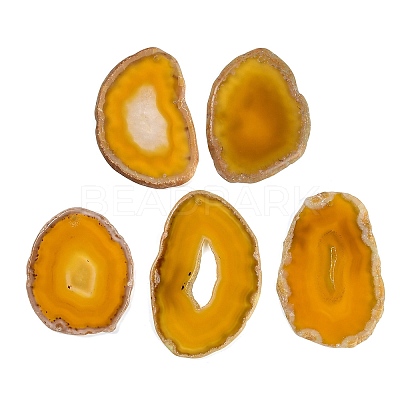 Dyed & Heated Natural Agate Slice Big Pendants GG-CBAAF67-02H-1