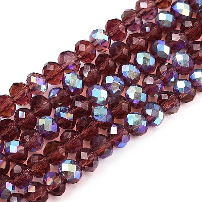 Electroplate Glass Beads Strands EGLA-A044-T4mm-L13-1