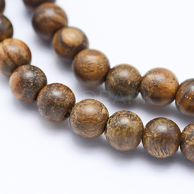 Natural African Padauk Wood Beads Strands X-WOOD-P011-02-6mm-1